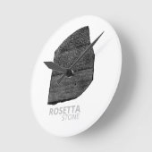 Rosetta Stone: Alte ägyptische Hieroglyph Runde Wanduhr (Winkel)