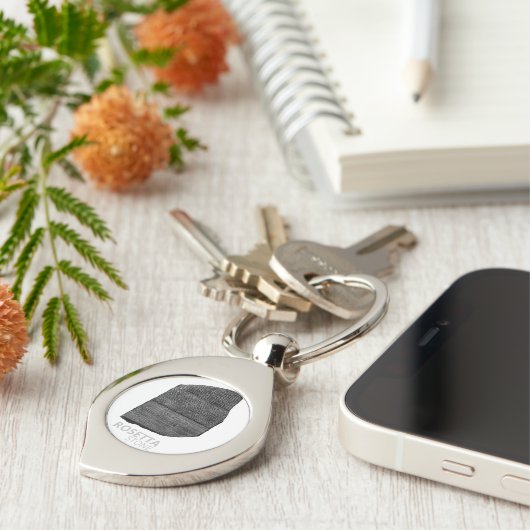 Rosetta Stone: Alte ägyptische Hieroglyph Schlüsselanhänger (Seite)