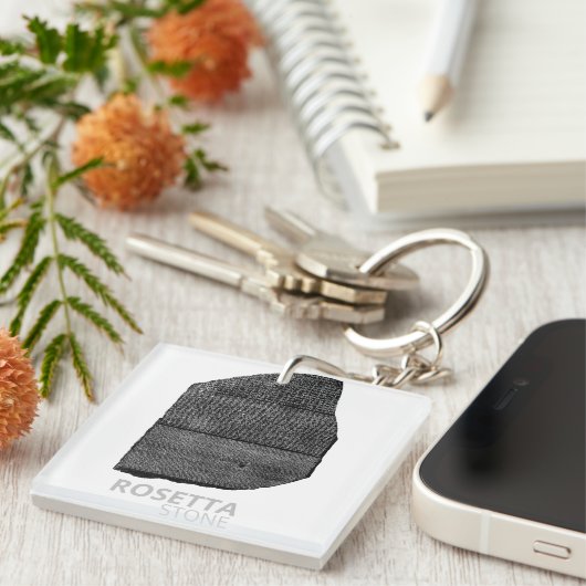 Rosetta Stone: Alte ägyptische Hieroglyph Schlüsselanhänger (Vorderseite rechts)