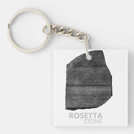 Rosetta Stone: Alte ägyptische Hieroglyph Schlüsselanhänger (Vorderseite)