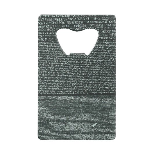 Rosetta Stone Alte ägyptische Hieroglyphen Kreditkarten Flaschenöffner (Rückseite)