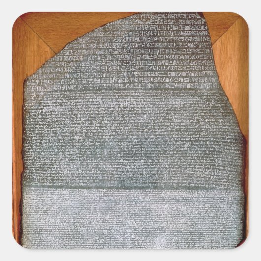 Rosetta Stone, Fort St. Julien, Quadratischer Aufkleber (Vorderseite)