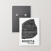 Rosetta Stone: Hieroglyphe Sprache des alten Ägypt Button (Vorderseite/Rückseite)
