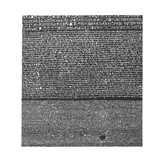 Rosetta Stone Notizblock (Vorderseite)