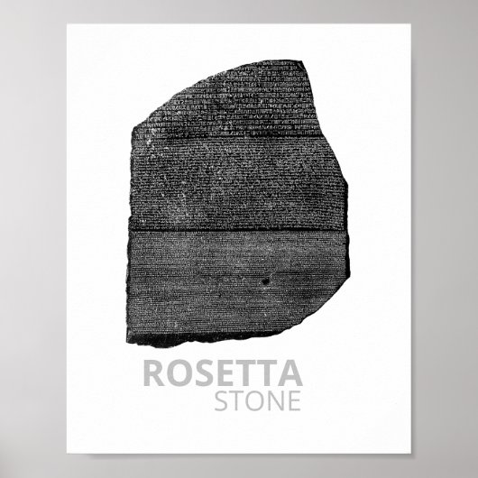 Rosetta Stone pharaoh-Sprachen Dolmetschschlüssel Poster (Vorne)