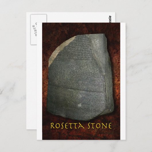 Rosetta Stone Postkarte (Vorne/Hinten)