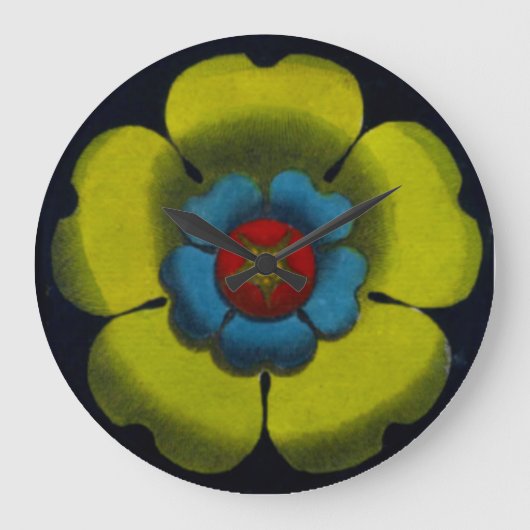 Rosette 6 große wanduhr (Vorderseite)