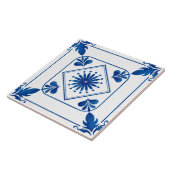 Rosette (Classic Blue) Keramik Tile Fliese (Seite)