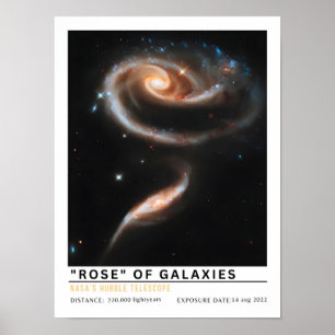 Rosette der Galaxien Arp 273 Weltraum Bildung Poster