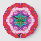 Rosette Kaleidoscope Große Wanduhr (Vorderseite)