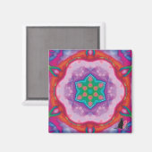Rosette Kaleidoscope Magnet (Vorderseite/Rückseite)