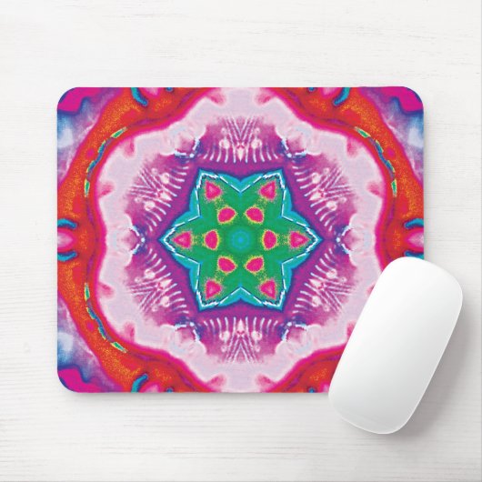 Rosette Kaleidoscope Mouse Pad Mousepad (Mit Mouse)