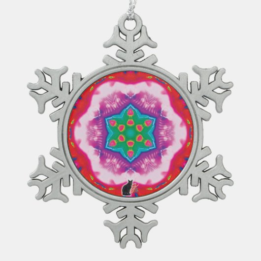 Rosette Kaleidoscope Snowflake Ornament (Vorderseite)
