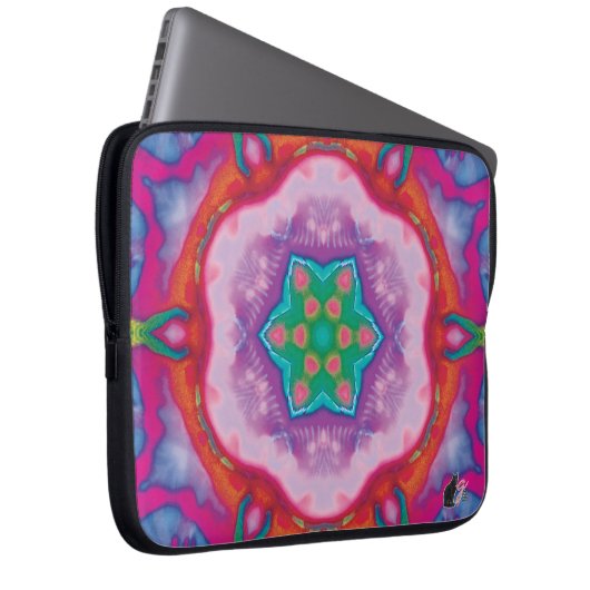 Rosette Kaleidoskop Laptop Sleeve (Vorne Rechts)