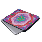 Rosette Kaleidoskop Laptop Sleeve (Vorne Knopf)