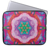 Rosette Kaleidoskop Laptop Sleeve (Vorderseite)