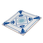 Rosette (Light Blue) Keramik Tile Fliese (Seite)