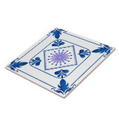 Rosette (Lilac) Keramik Tile Fliese (Seite)