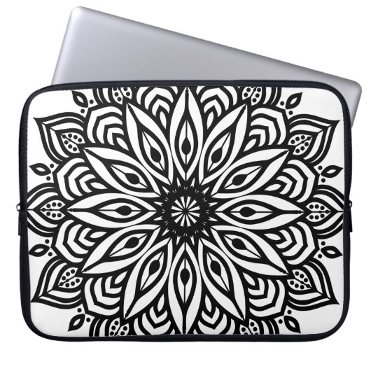 Rosette Mandala Dekoration Laptopschutzhülle (Vorderseite)