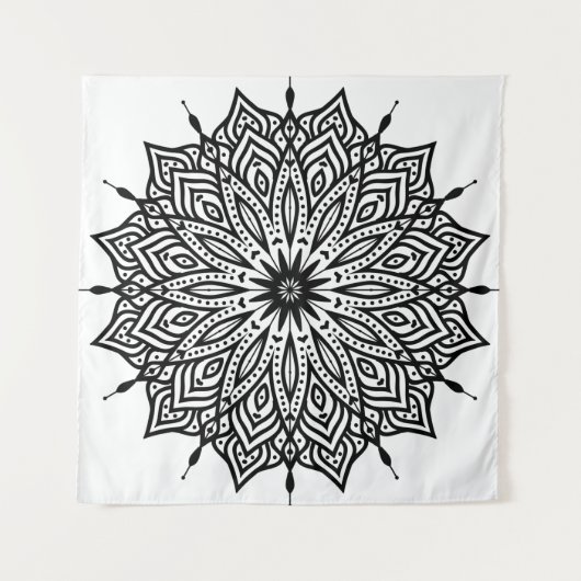 Rosette Mandala Dekoration Wandteppich (Vorderseite)