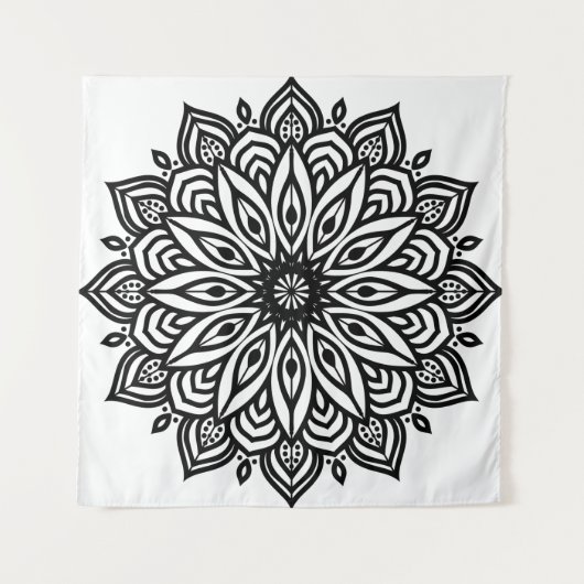 Rosette Mandala Dekoration Wandteppich (Vorderseite)