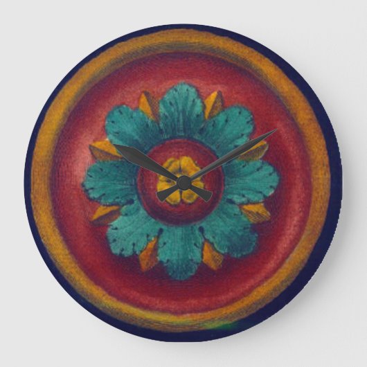 Rosette Nr. 5 Große Wanduhr (Vorderseite)