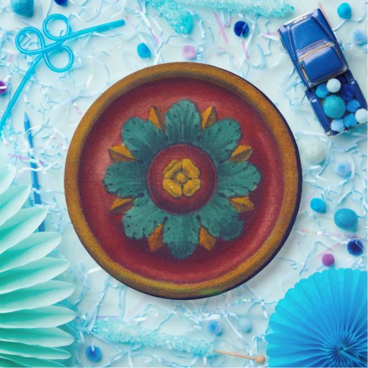 Rosette Nr. 5 Pappteller (Party)