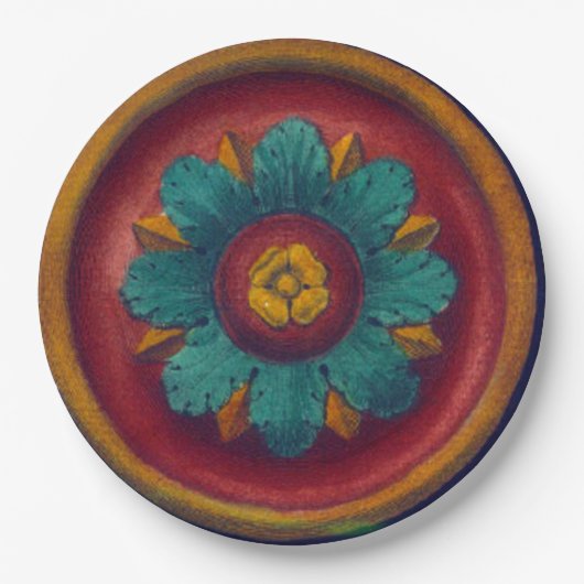 Rosette Nr. 5 Pappteller (Vorderseite)