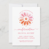 Rosette, rosa Bestätigung Einladung (Vorderseite)