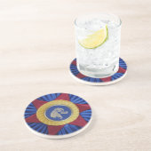Rosette Sandstein Untersetzer (Seite)