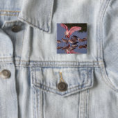 Rosette Spoonbill mit Willenskraft in flachem Wass Button (Beispiel)