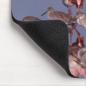 Rosette Spoonbill mit Willenskraft in flachem Wass Mousepad (Ecke)