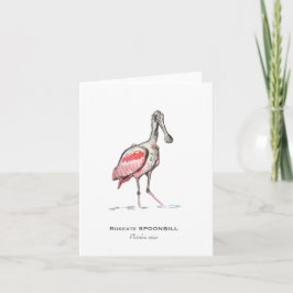Rosette-Spoonbill-Notizkarte Karte