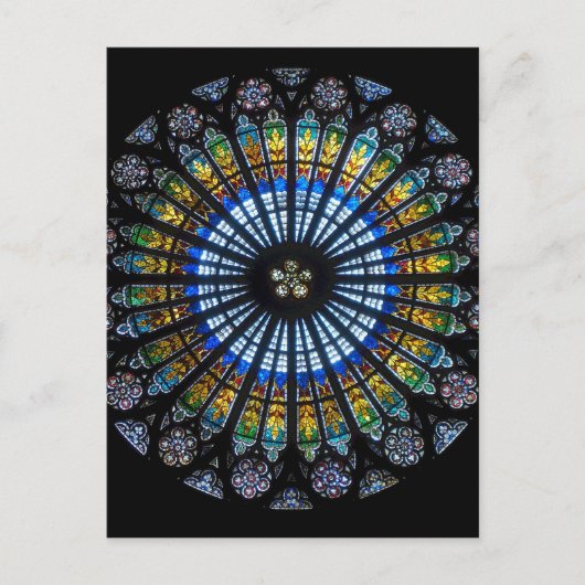 Rosette Straßburger Münster Postkarte (Vorderseite)