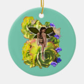 Rosette Succulent Besucher Keramik Ornament (Vorne)