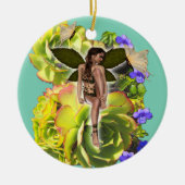 Rosette Succulent Besucher Keramik Ornament (Vorne)