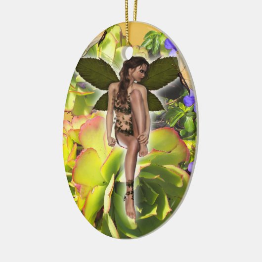 Rosette Succulent Besucher Keramikornament (Links)