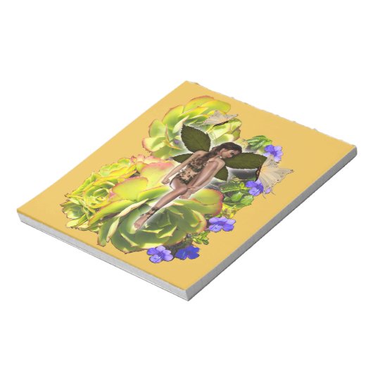 Rosette Succulent Besucher Notizblock (Rotiert)