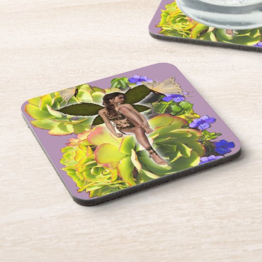 Rosette Succulent Besucher Untersetzer (Linke Seite)