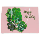 Rosette Succulents Große Geschenktasche Geschenktüte (Vorderseite)