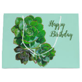 Rosette Succulents Große Geschenktasche Geschenktüte (Vorderseite)