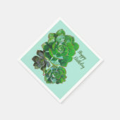 Rosette Succulents Paper Napkins Serviette (Ecke)