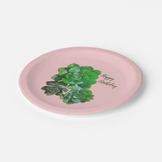 Rosette Succulents Paper Teller (Schrägansicht)