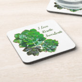 Rosette Succulents Plastischer Untersetzer (Linke Seite)