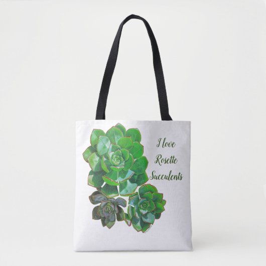 Rosette Succulents Tragetaschen Tasche (Vorderseite)