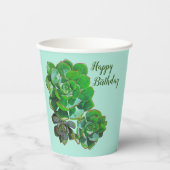 Rosette Succules Paper Cups Pappbecher (Vorderseite)