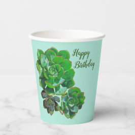 Rosette Succules Paper Cups Pappbecher