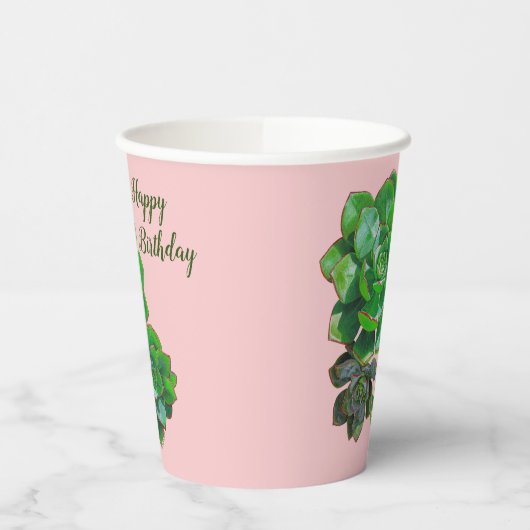 Rosette Succules Paper Cups Pappbecher (Links)
