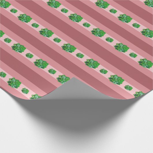 Rosette Succules Wrapping Paper Geschenkpapier (Ecke)