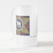 Rosette-Tasse Mattglas Bierglas (Vorderseite Links)